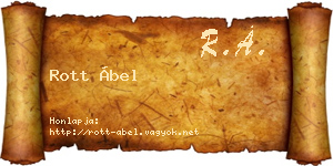 Rott Ábel névjegykártya